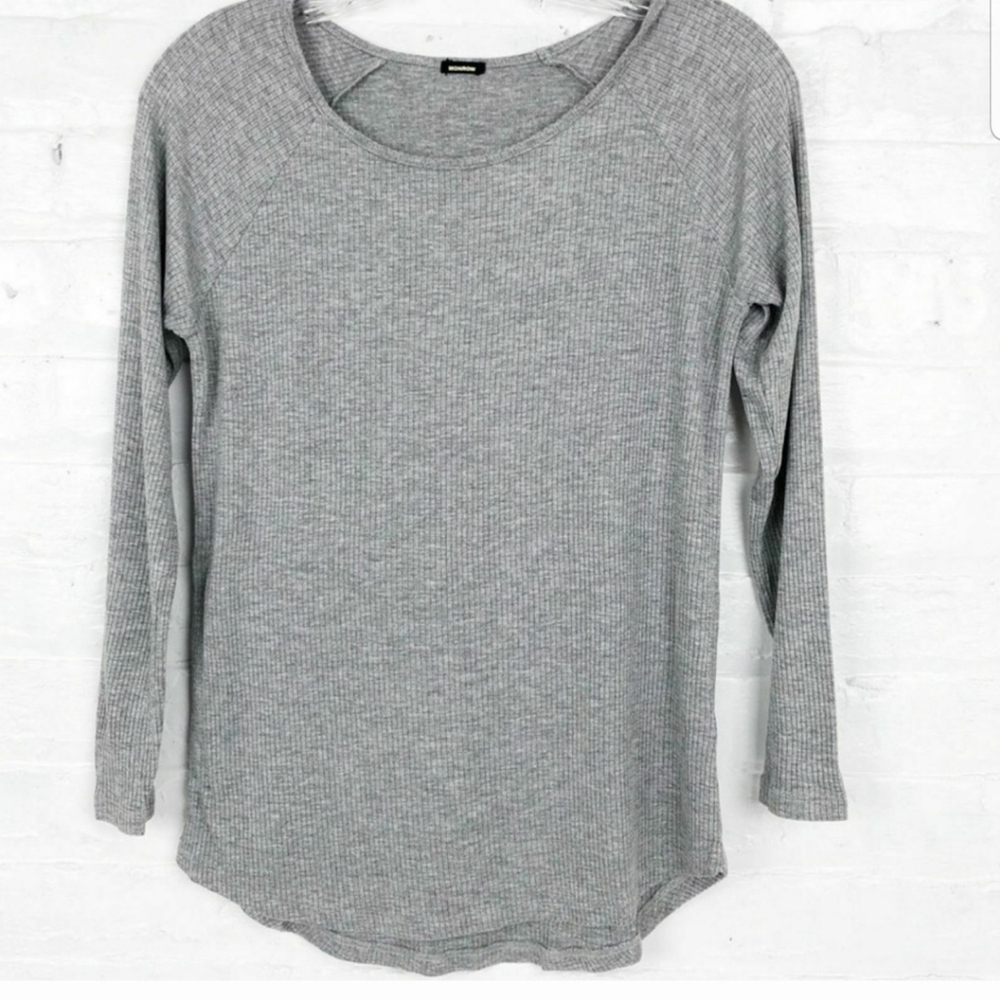 Monrow Classic Gray 3/4 Sleeve Shirt ♥